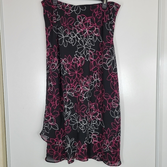 Lane Bryant Vintage Maxi Asymmetrical Tiered Skirt 14/16 A-Line - Picture 3 of 11